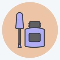 Ink Remover Icon in trendy color mate style isolated on soft blue background vector