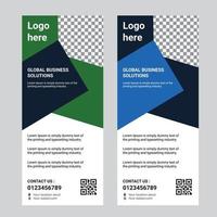 Roll up business banner design vector