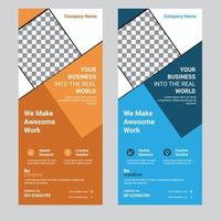 corporate roll up banner vector