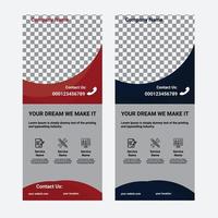 roll up banner design vector