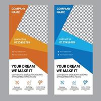 Roll up business banner vector