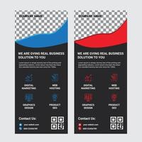 roll up banner design vector