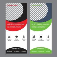 roll up banner design vector