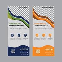 corporate roll up banner vector