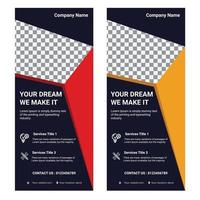 Roll up business banner vector