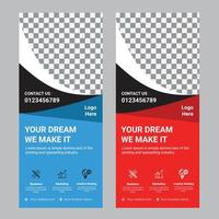 Roll up business banner vector