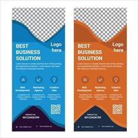 roll up business banner vector