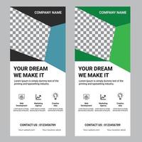 roll up banner design vector