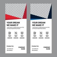 roll up banner design vector