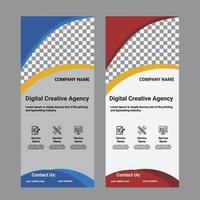 roll up banner design vector