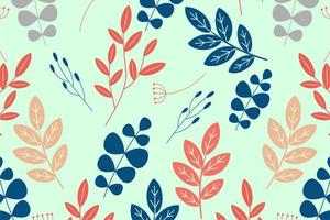 background with floral seamless pattern vector