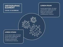 virus bacteria structure information for infographic with some information with editable text vector