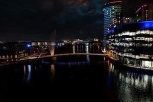 Aerial view of the Media City district in Manchester, UK. photo