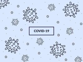 virus or bacteria bakground pattern with blue background and with spreading icons vector