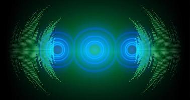 Sound waves oscillating dark light vector