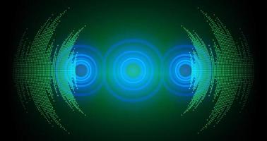 Sound waves oscillating dark light vector