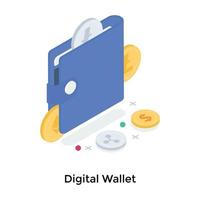 conceptos de billetera digital vector