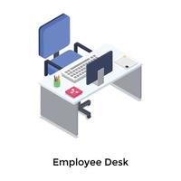 Employee Desk Concepts vector