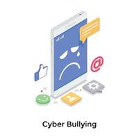 Cyber Bullying Concepts vector