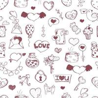 Romantic seamless pattern. Love concept background. Happy Valentine's day. vector
