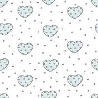 Cute doodle style hearts seamless pattern. Valentine's Day background. Cute romantic seamless pattern.  Romantic print. vector