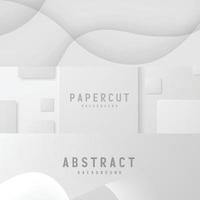 banner Abstract geometric white and gray color background vector illustration.