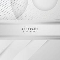 banner Abstract geometric white and gray color background vector illustration.