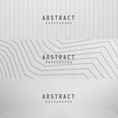 banner Abstract geometric white and gray color background vector illustration.