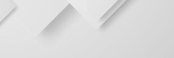 banner Abstract geometric white and gray color background vector illustration.