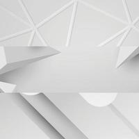 banner Abstract geometric white and gray color background vector illustration.