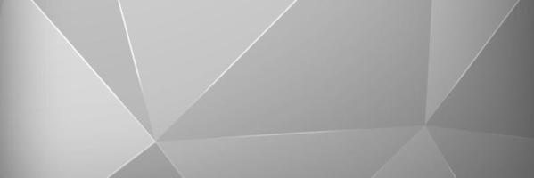 banner Abstract geometric white and gray color background vector illustration.