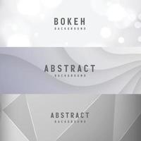 banner Abstract geometric white and gray color background vector illustration.