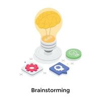 Trendy Brainstorming Conncepts vector