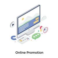 conceptos de promoción online vector