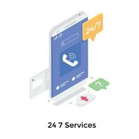 24 7 Services vector