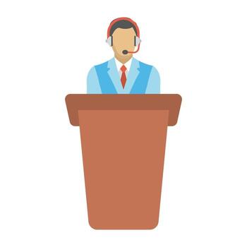 Man Presenter Concepts vector