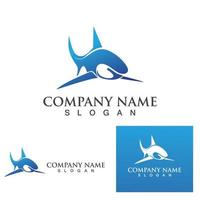 Shark fin logo template vector icon illustration design