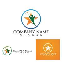 people star logo and symbol template vector