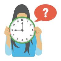 Question Time Concepts vector