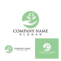 logos of green leaf ecology nature element vector