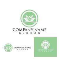 logos of green leaf ecology nature element vector