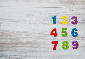 colorful wooden numbers photo