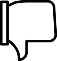 Dislike Line Icon vector