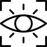icono de línea de ojo vector