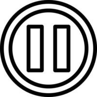 Pause Line Icon vector