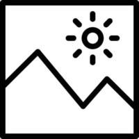 Picture Line Icon vector