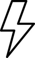 Lightning Line Icon vector