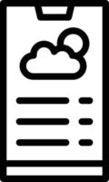 Weather app Line Icon vector