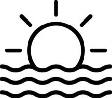 Sun Rise Line Icon vector