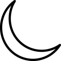 Moon Line Icon vector